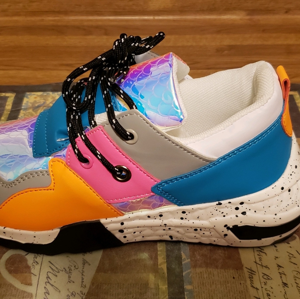Colorful tennis shoes